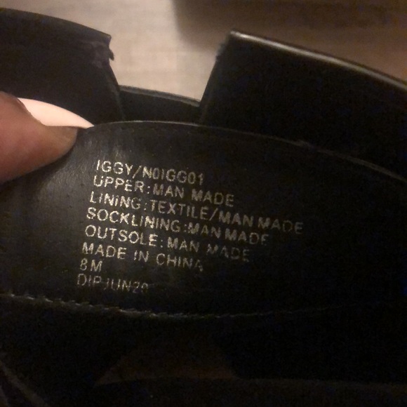 Black ankle boots with diamonds on the side - Picture 4 of 4